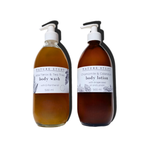 Nature Study body wash and lotion kit
